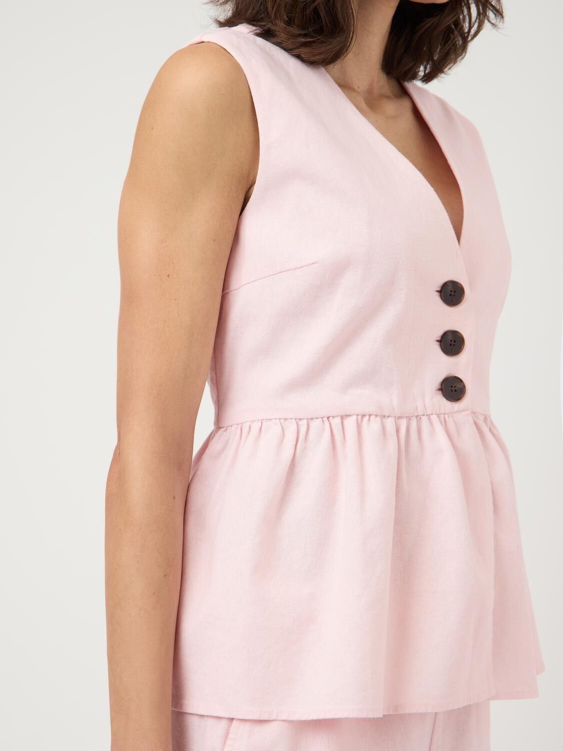 YASTRIMA SL LINEN BLEND TOP