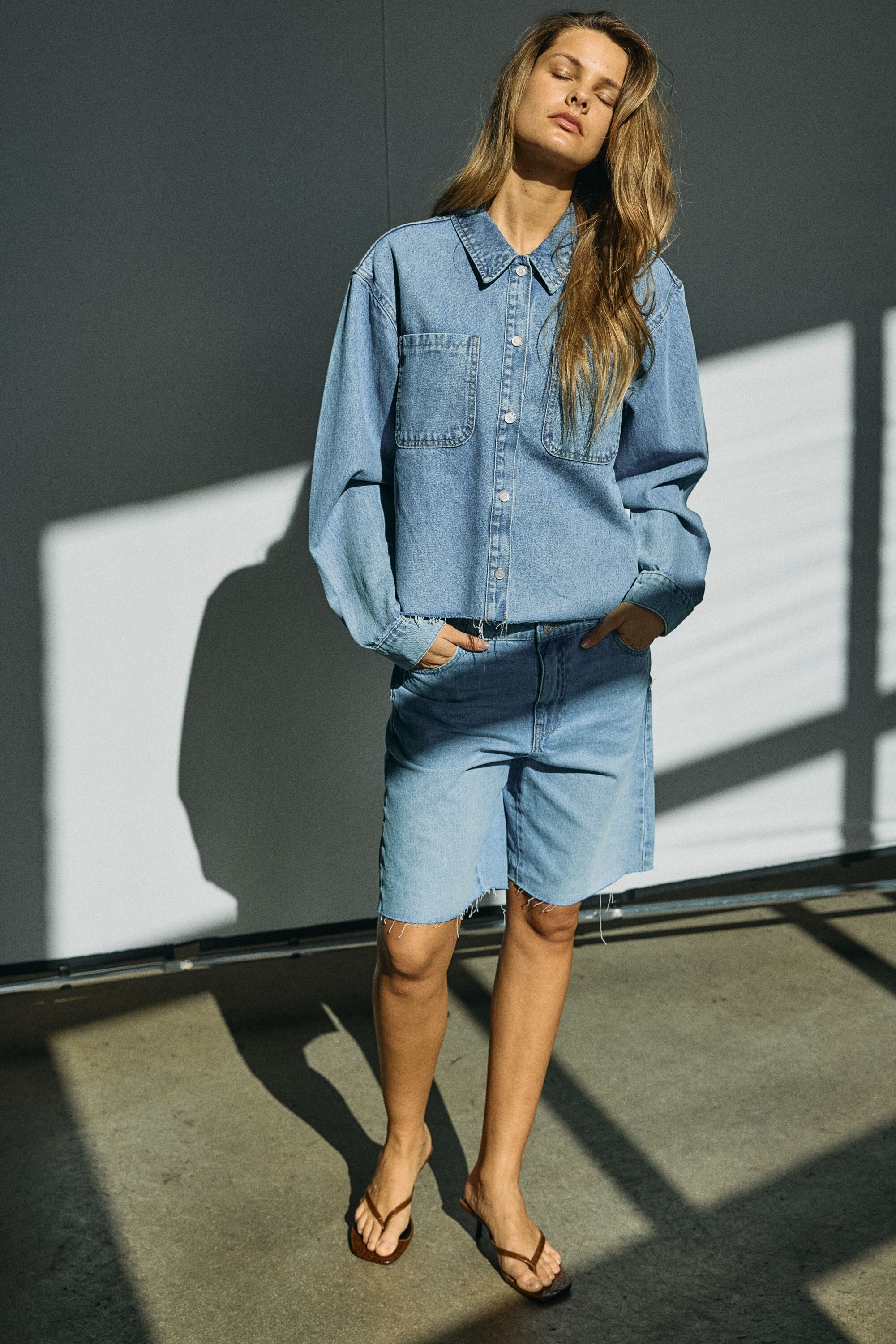 NMALVA L/S DENIM SH SHCKET AZ452LB