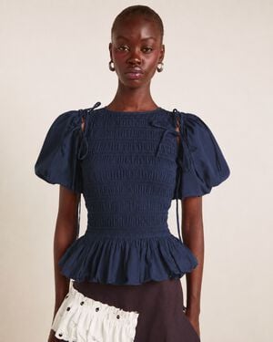 BECCA MULTI WAY BLOUSE - NAVY