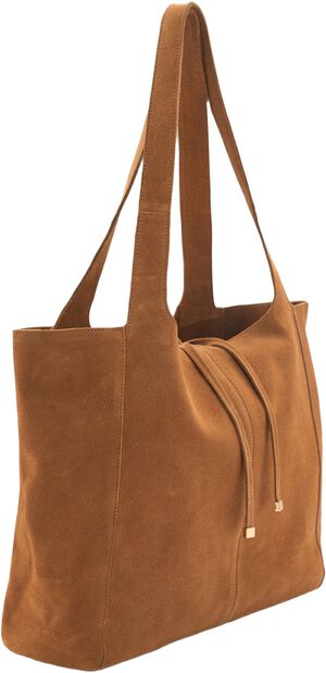 Suede shopper bag