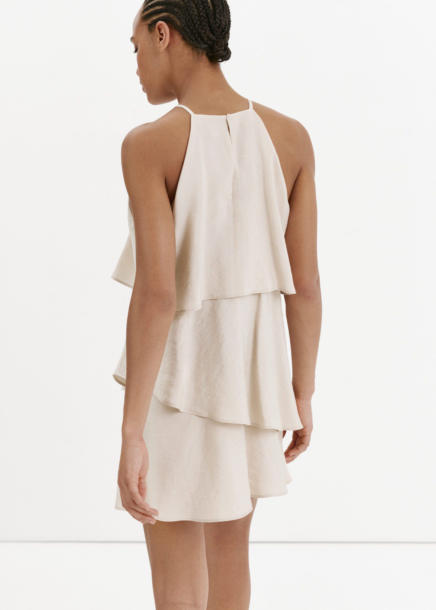 Modal dress with ruffles