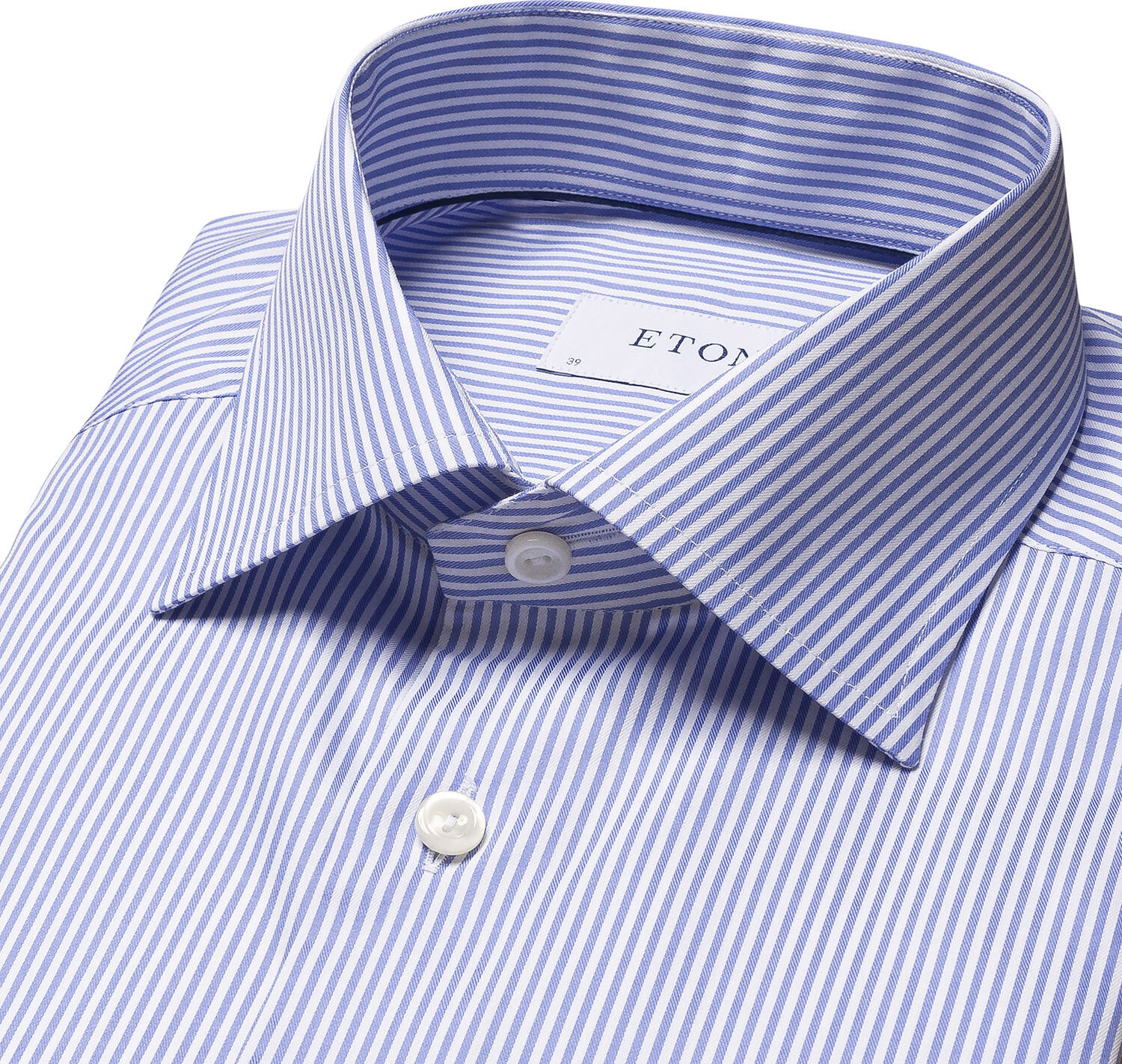 Slim Fit Mid Blue Twill Shirt