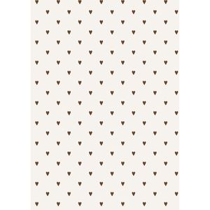 Papirrulle brune hjerter 5 m/rulle