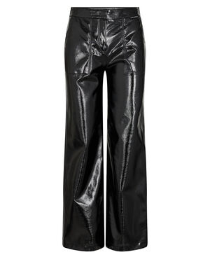 Faux Patent Leather Pants