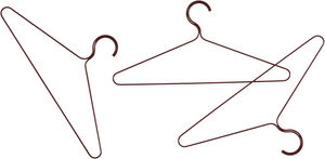 Colour Hanger-Set of 3-Maroon red