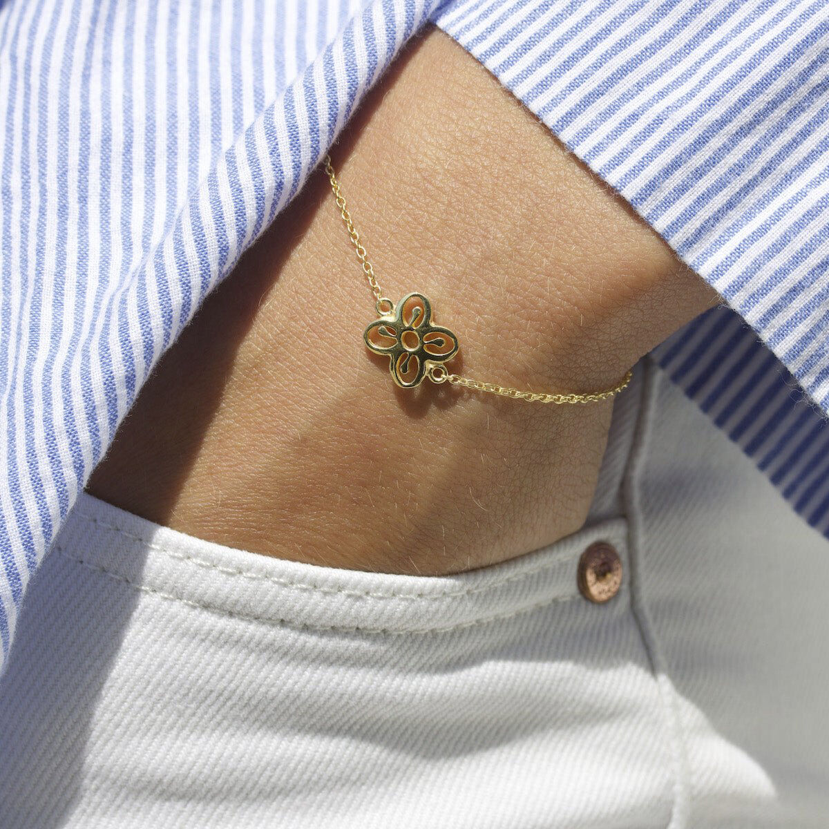 Bese Saka bracelet VERMEIL (925 Sterling silver gold plated 2. 5 micro