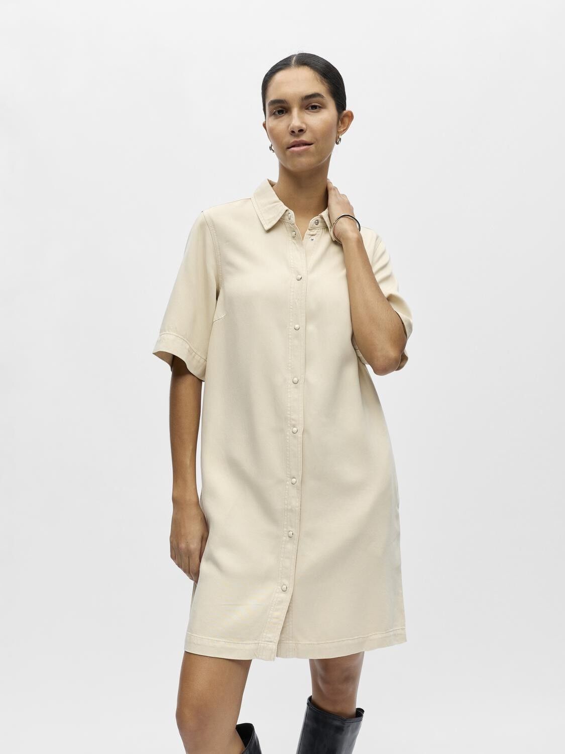 OBJFRAME 2/4 RE DENIM DRESS NOOS