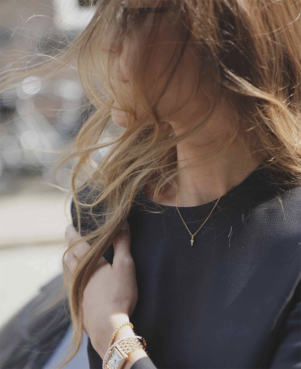 Magnolia pendant halsk&aelig;de