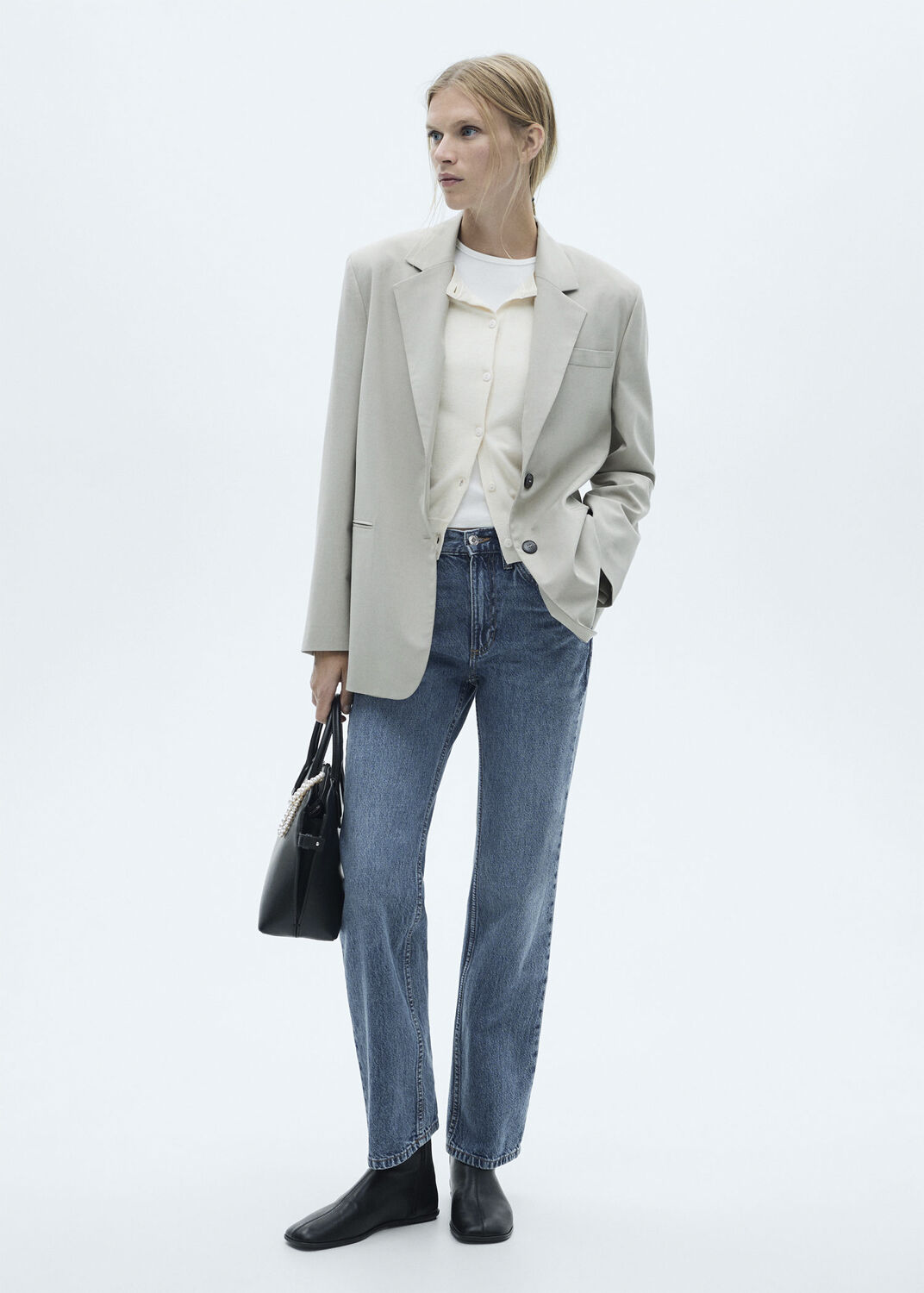 Matilda straight jeans, medium rise