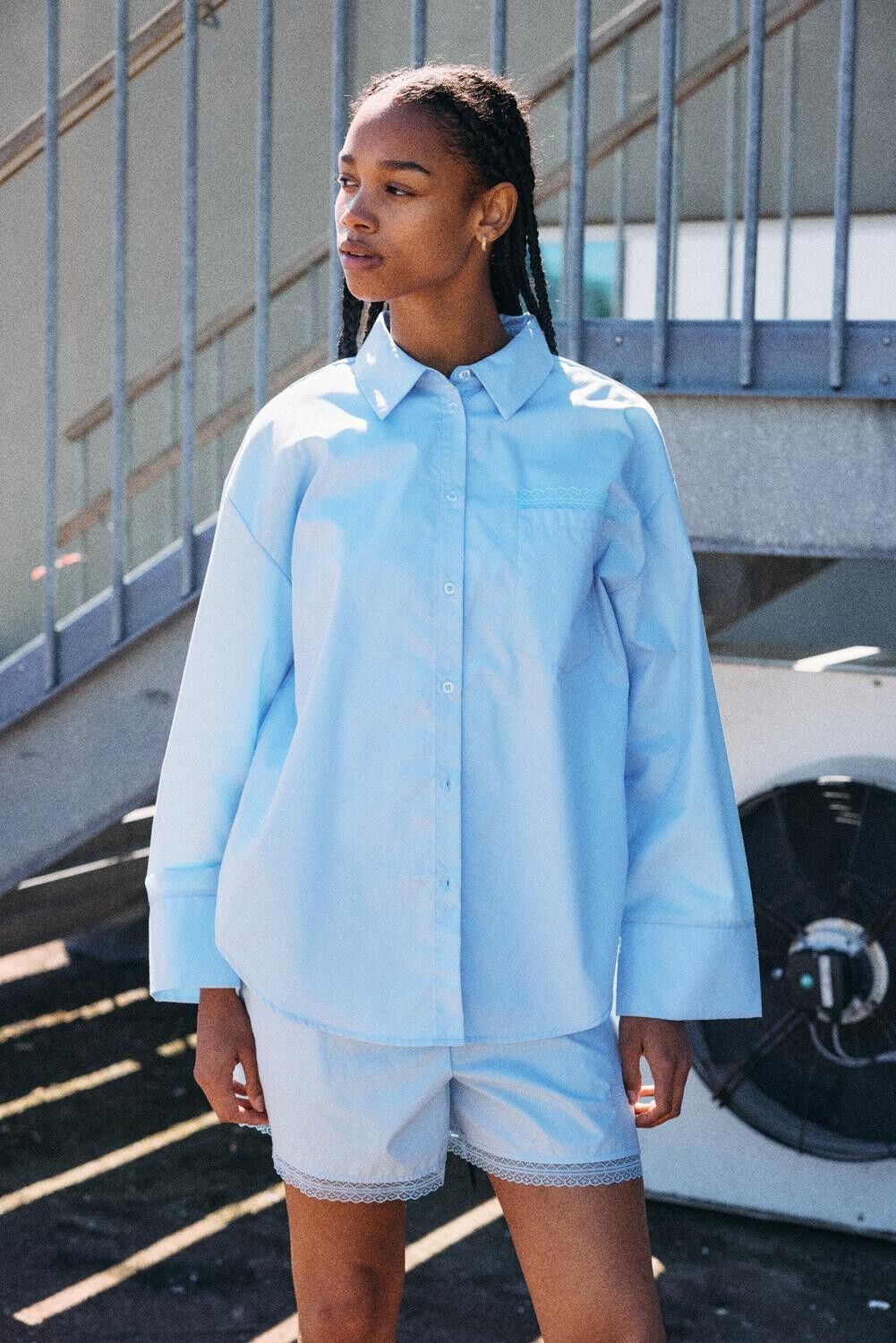 NMFRIDA L/S BUTTON LACE SHIRT TNT/1