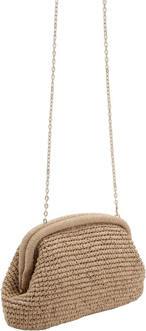 Natural fiber clutch bag