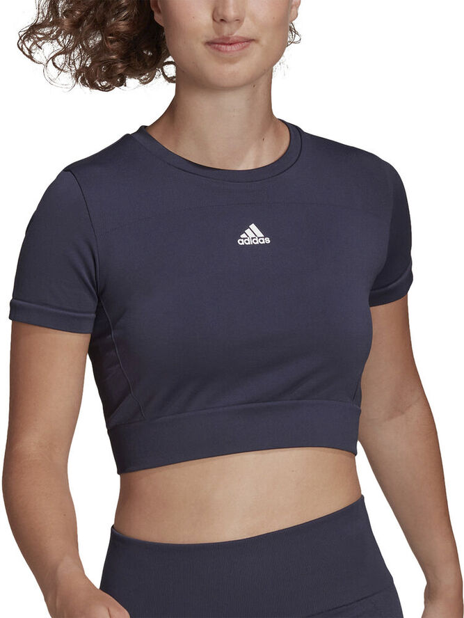 Aeroknit Seamless Fitted Cropped Traenings T Shirt