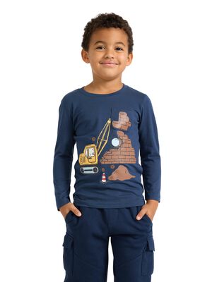 Long-sleeved top with motif at the