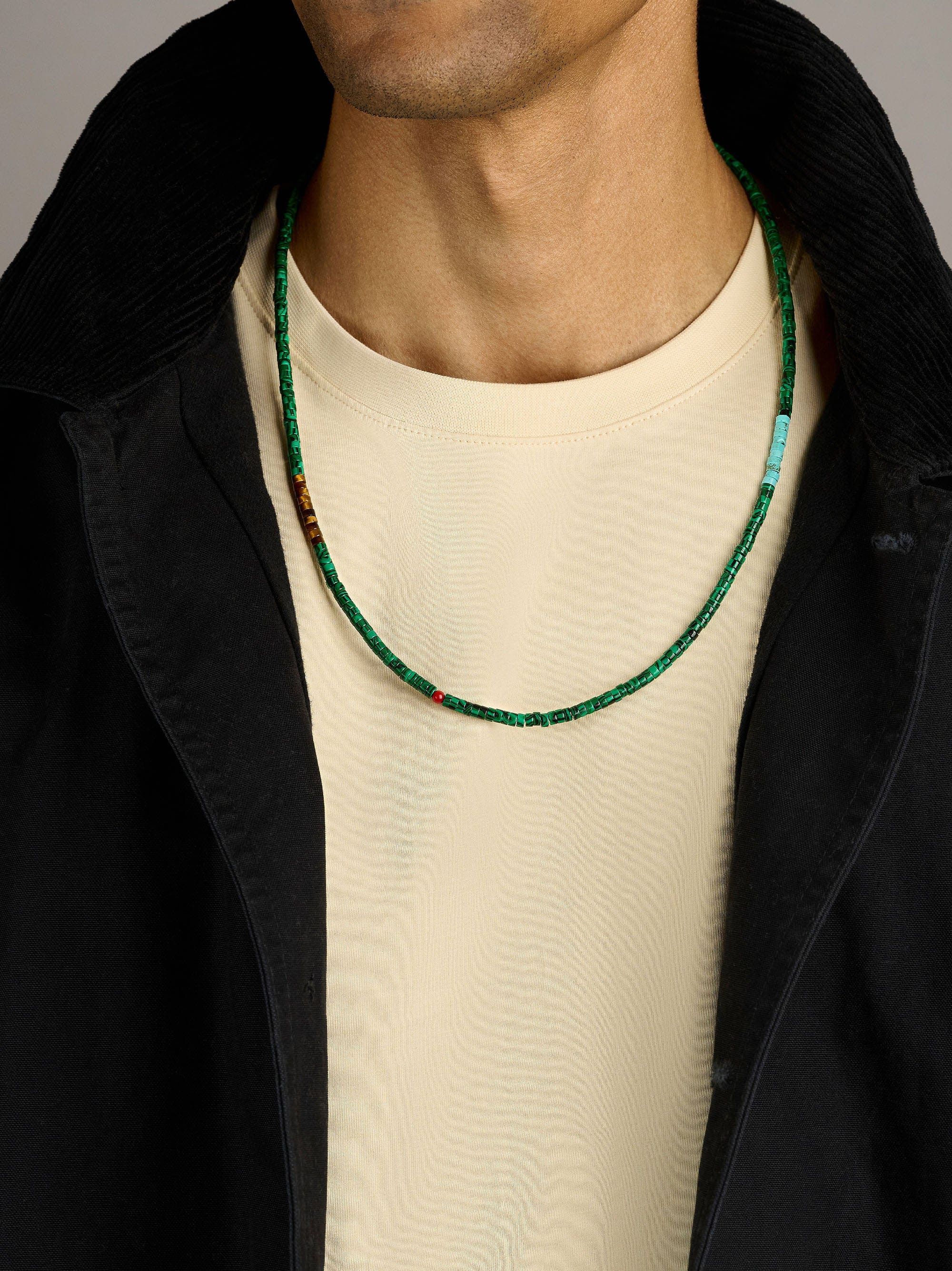 Green Malachite Heishi Necklace