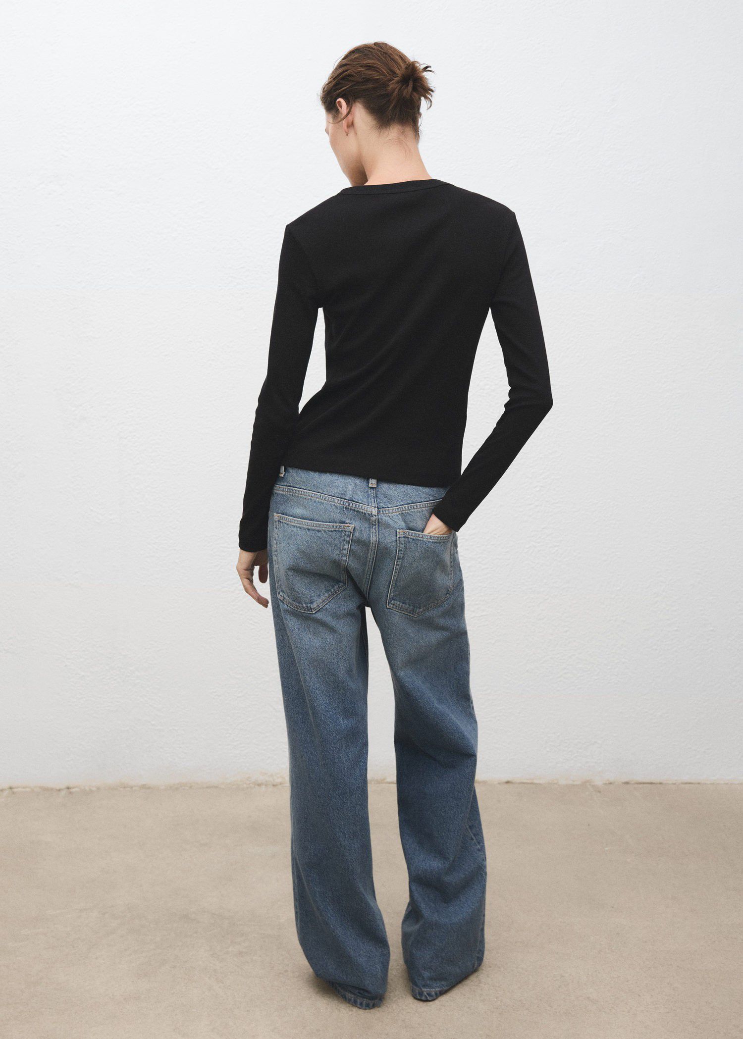 Long sleeve cotton t-shirt