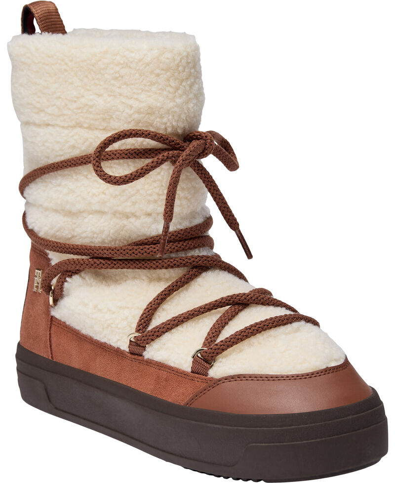 Lace-Up Faux Shearling Snowboot