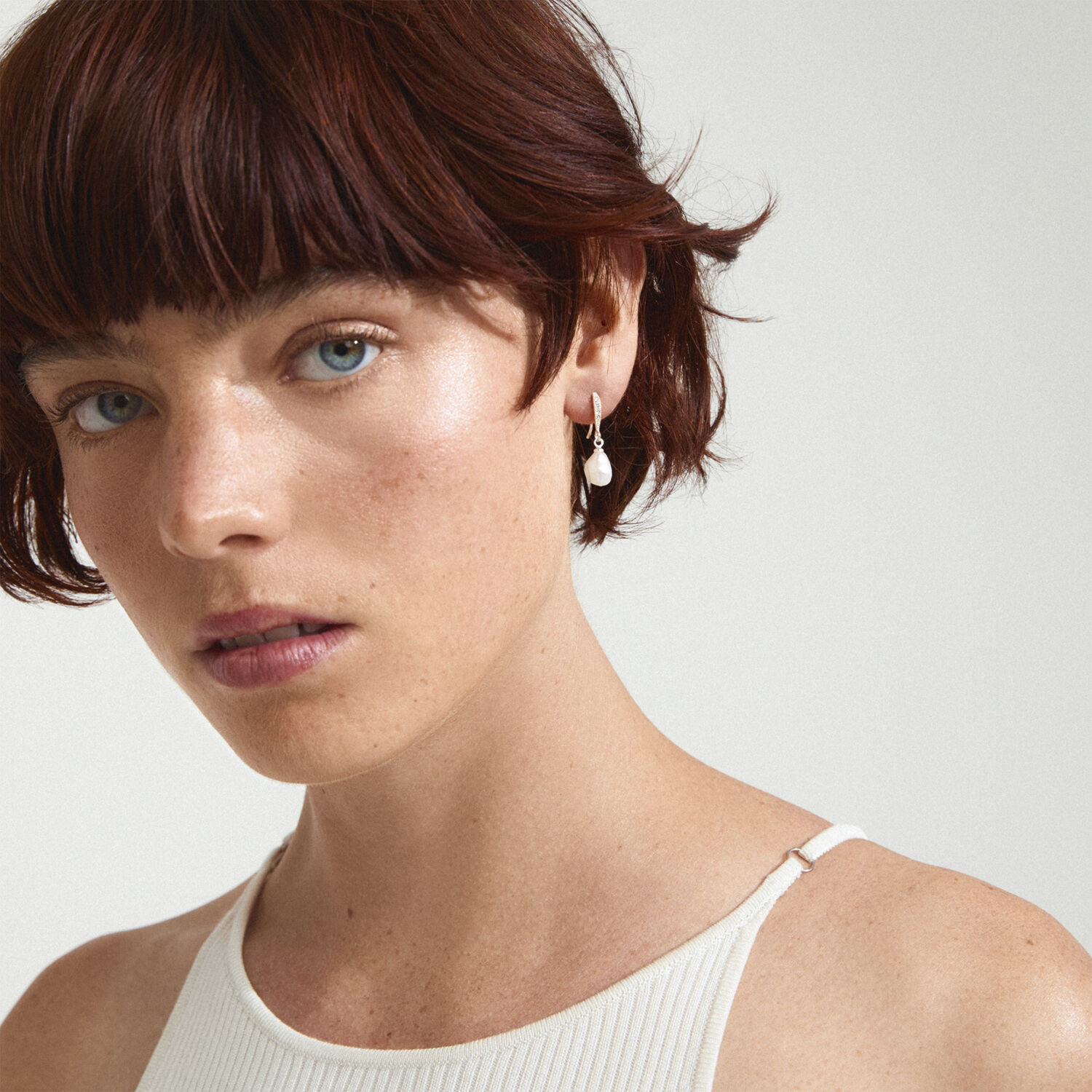 JASMIN pearl earrings silver-plated