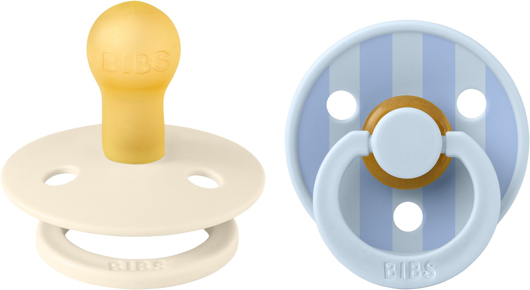 BIBS Pacifier Studio Colour 2 PACK Block Latex Size 1 Baby B