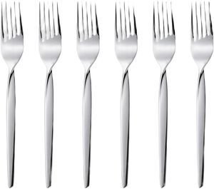 Kagegaffel Twist 16 cm 6 stk. Blankt stål