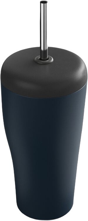 SKY TRAVEL CUP WITH STRAW BLUE STAINLESS STEEL AND PLASTIC