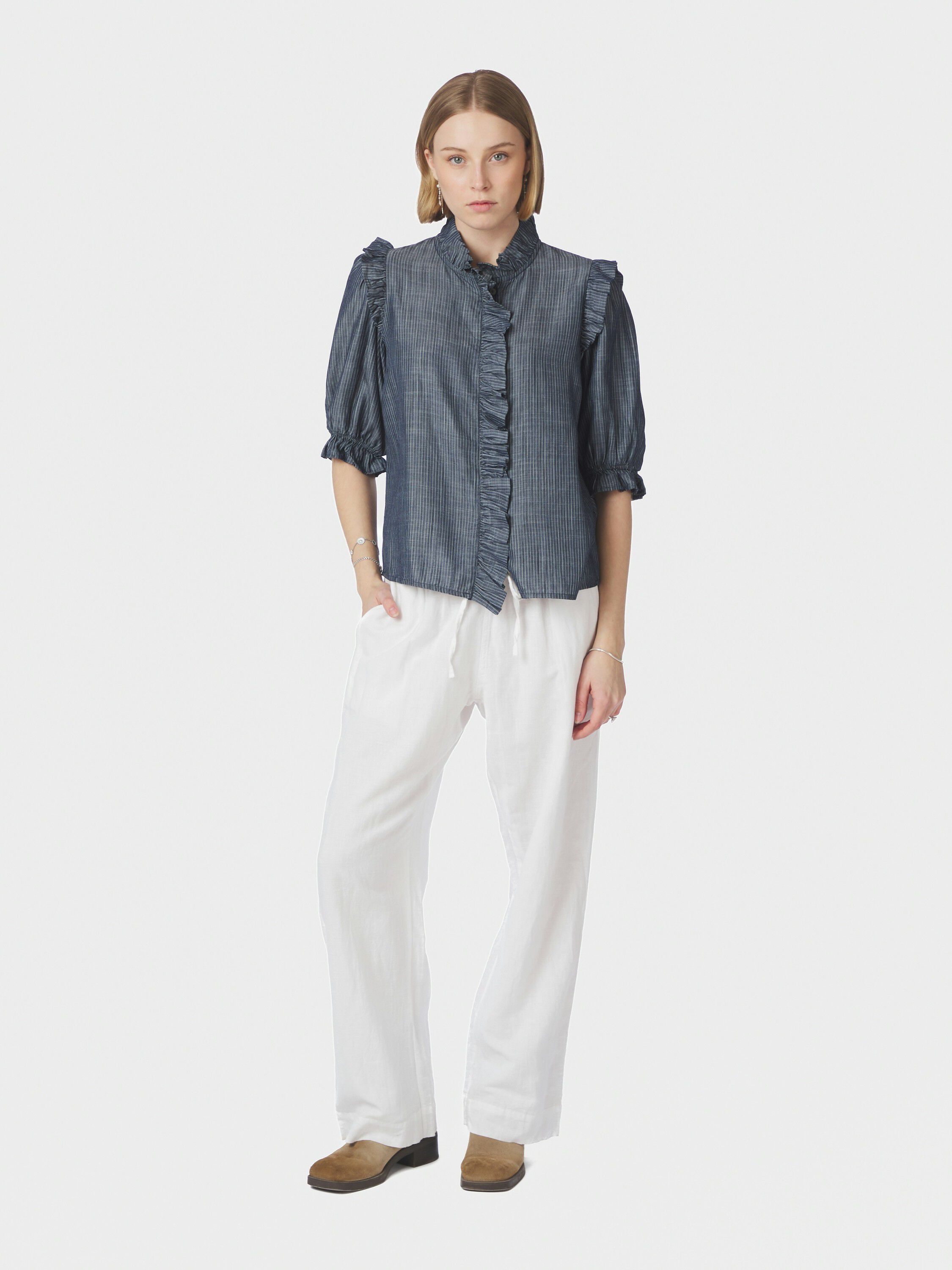Chacha Chambray Stripe Blouse