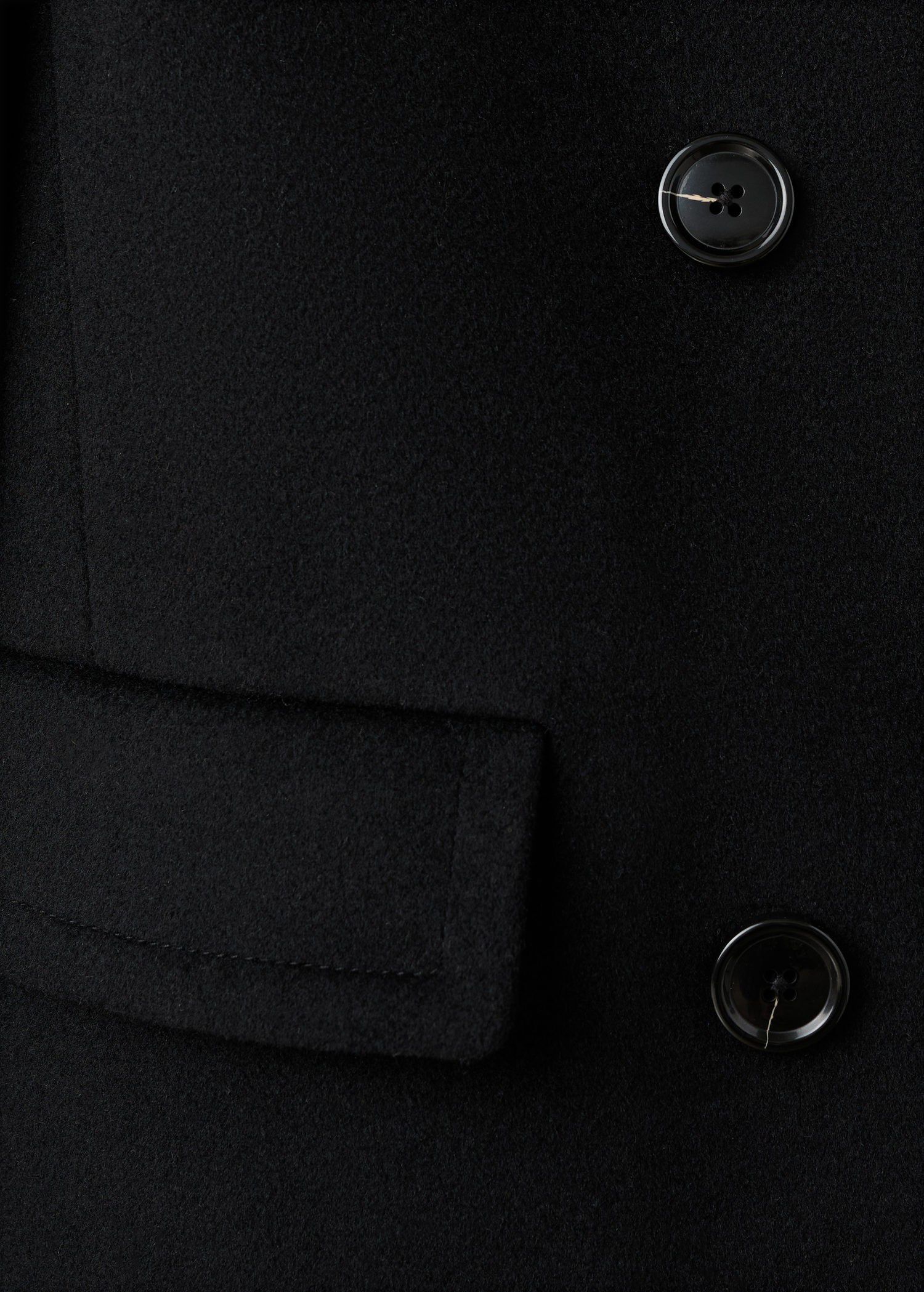 Double-breasted wool coat