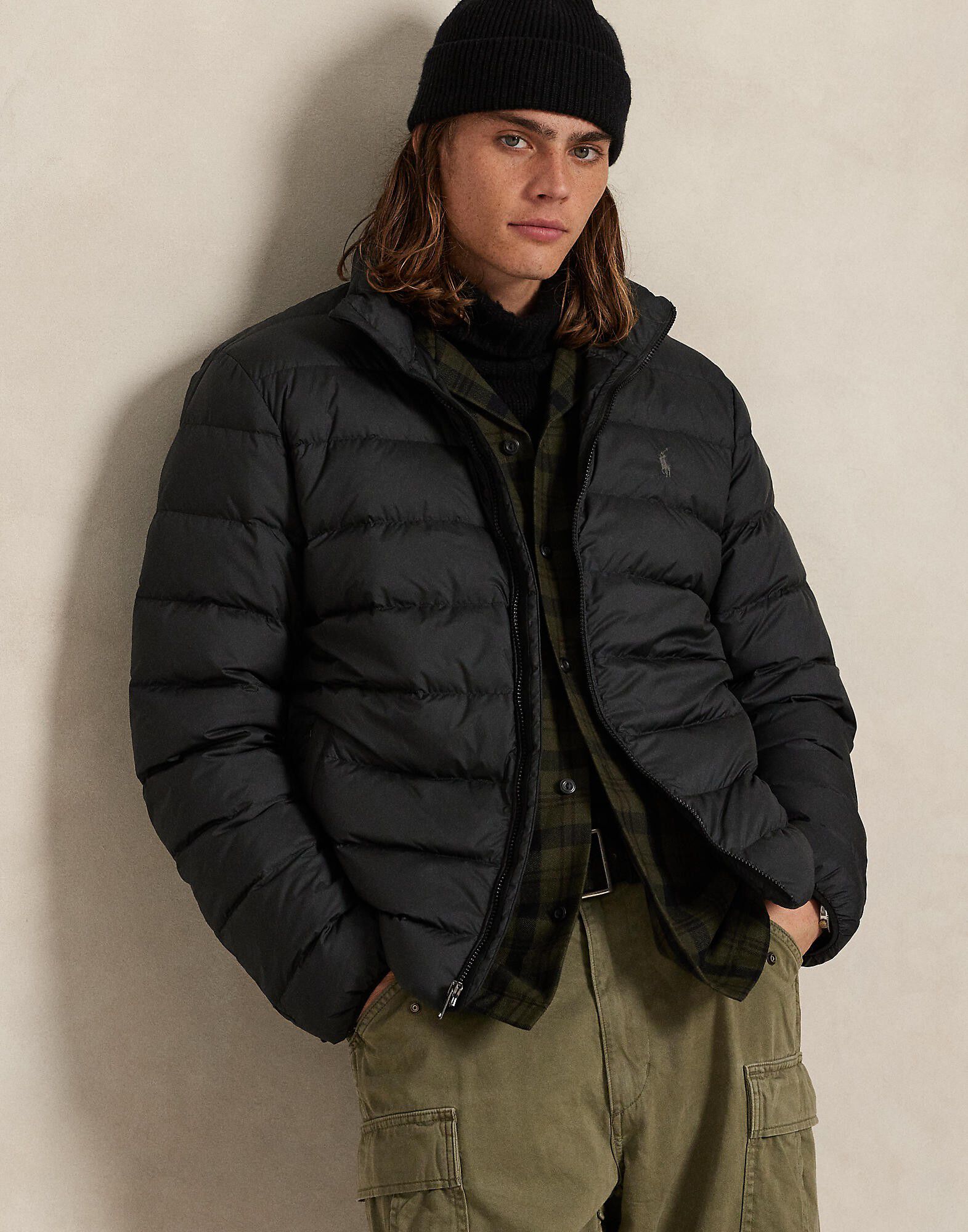 Classic Fit Plaid Flannel Camp Shirt