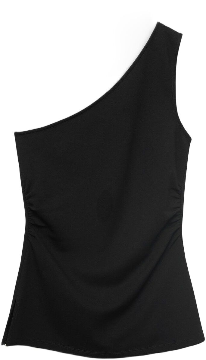 Asymmetrical draped top
