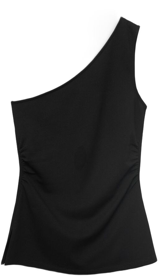 Asymmetrical draped top