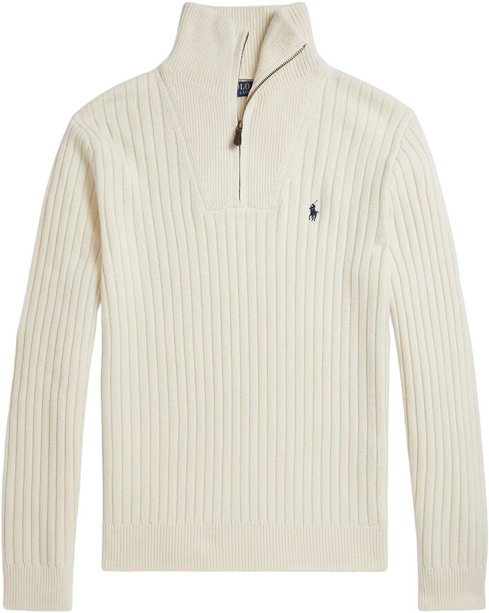 Rib-Knit Wool-Cotton Sweater
