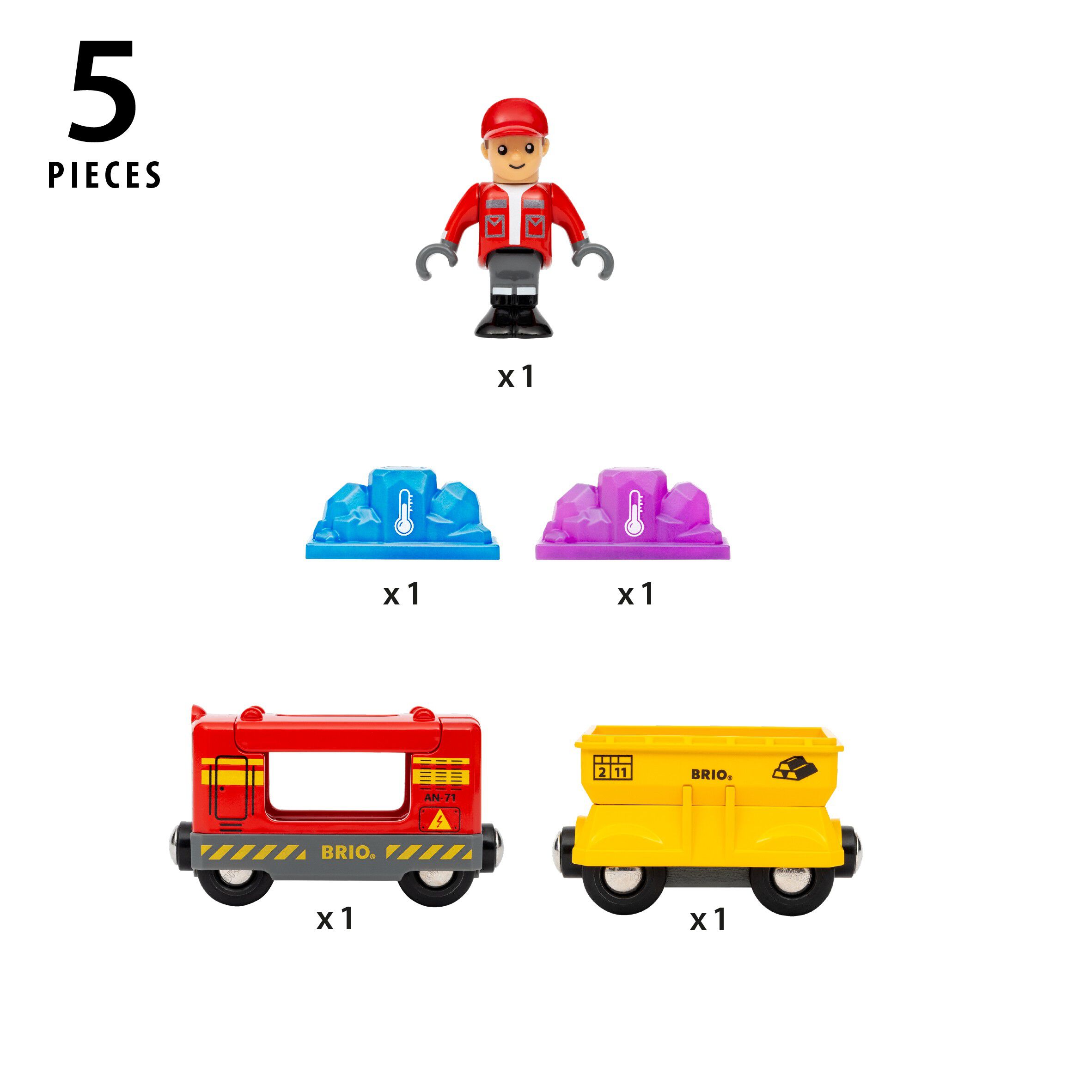 BRIO 36133 Tog med &aelig;delst