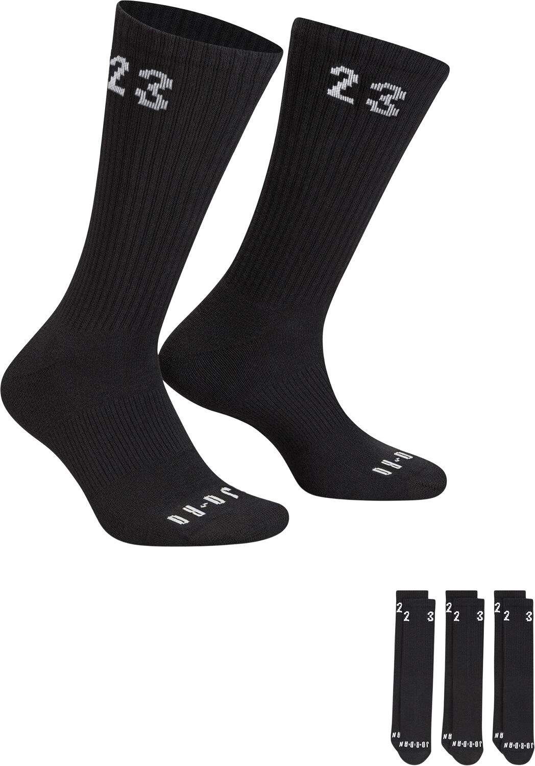 Jordan Essentials tennisstr&oslash;mper, 3 par