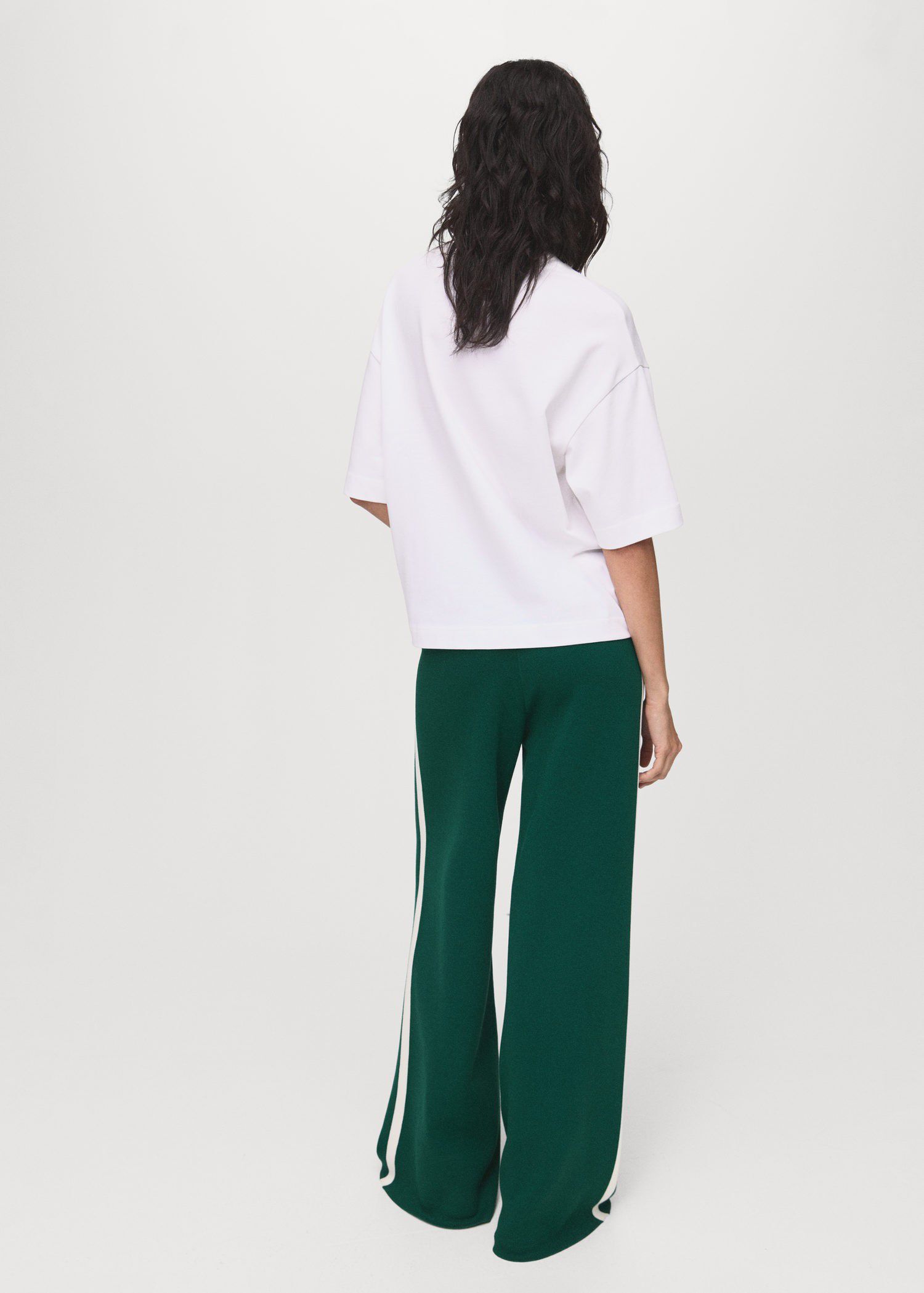 Fine-knit straight-fit trousers