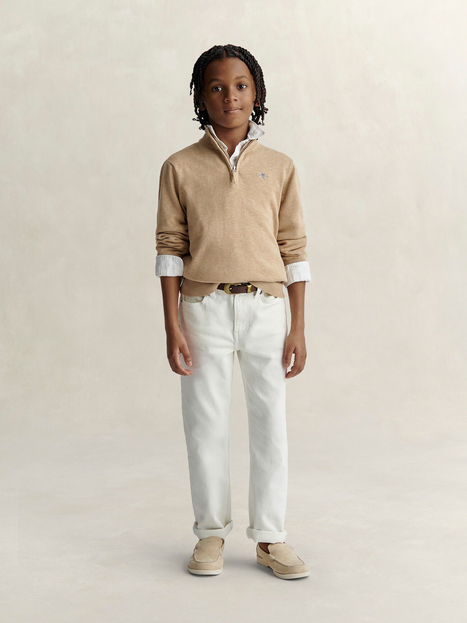 Shield Cotton Half Zip Sweater