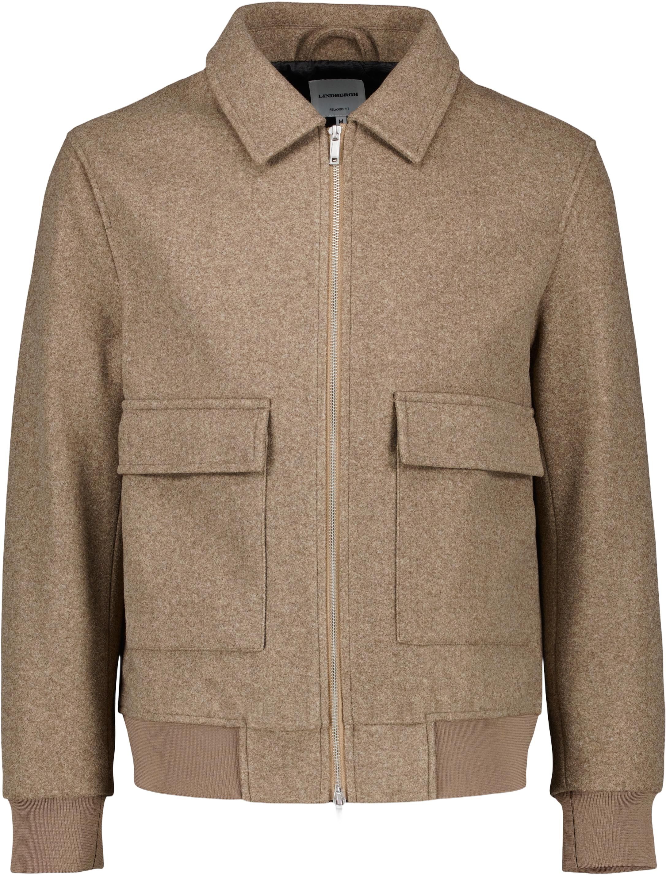 Wool look zip-through jacket