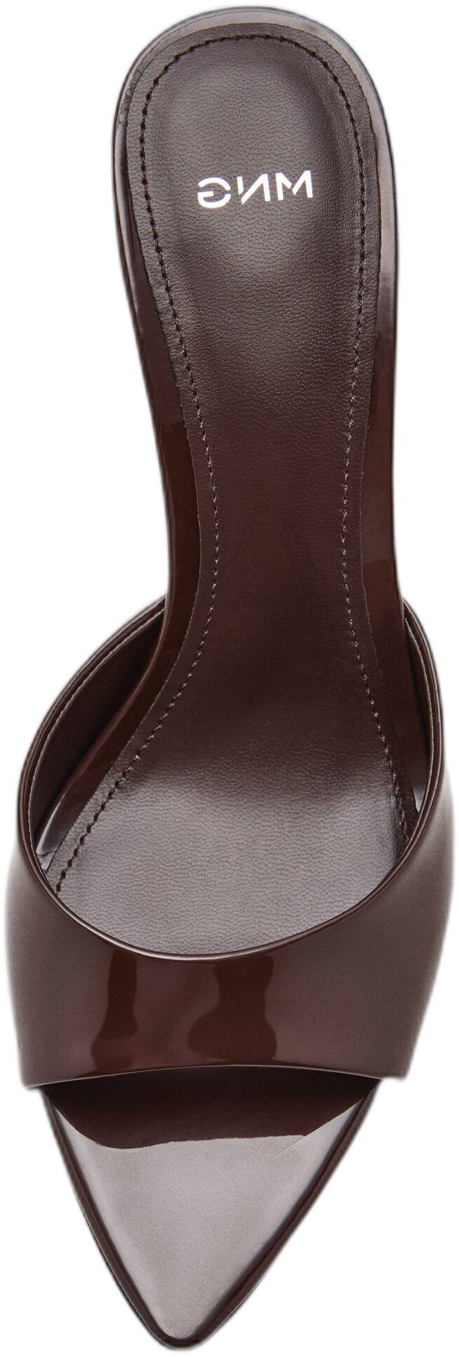 Patent leather high-heeled sandals