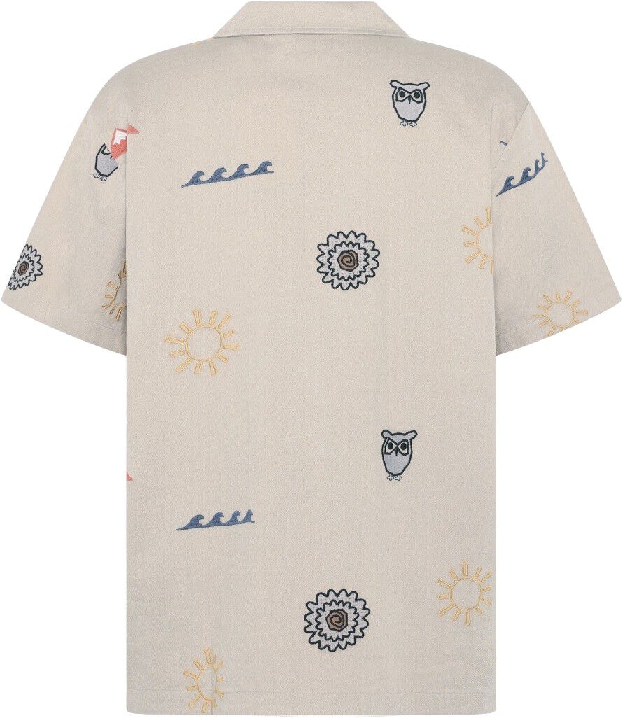 Relaxed embroidery short sleeve shirt