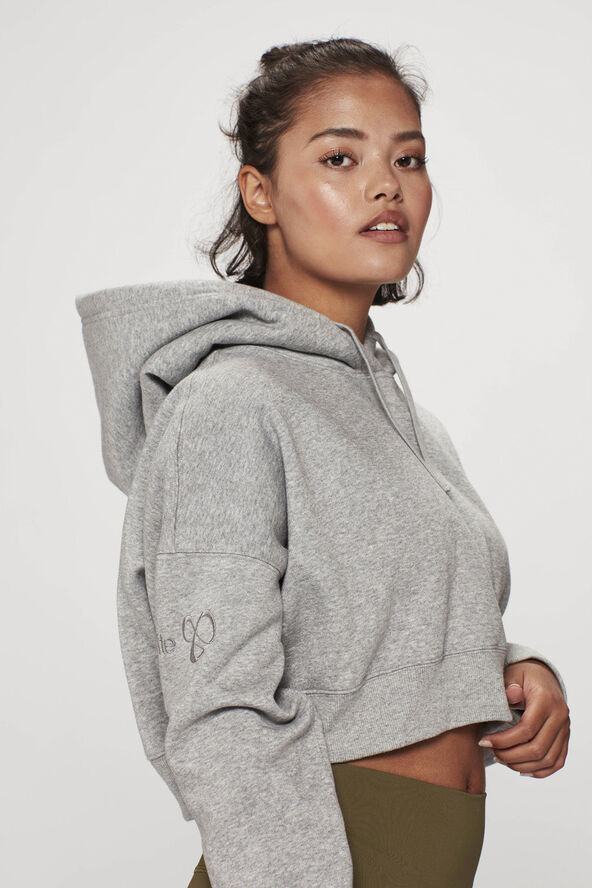 Oversized Crop hættetrøje