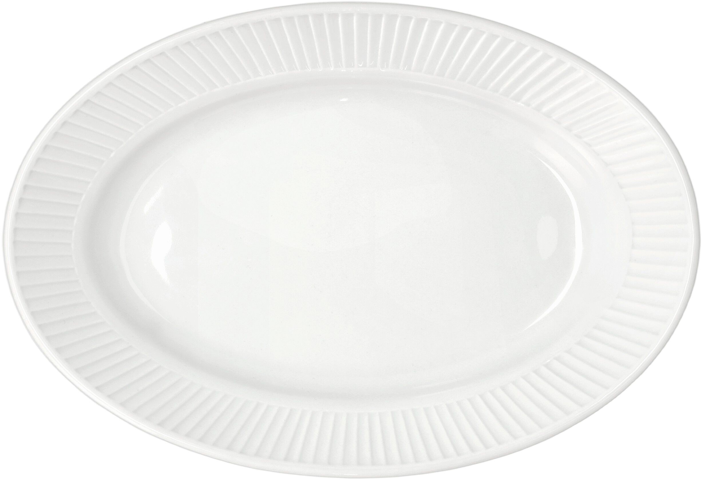 Serveringsfad Pliss&eacute; 22,5 x 15,5 cm Hvid