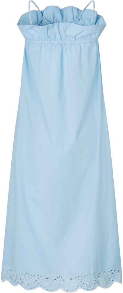 2499 Light Cotton, Scalloped Strap Midi Dress