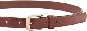 Fine croco leather-effect belt