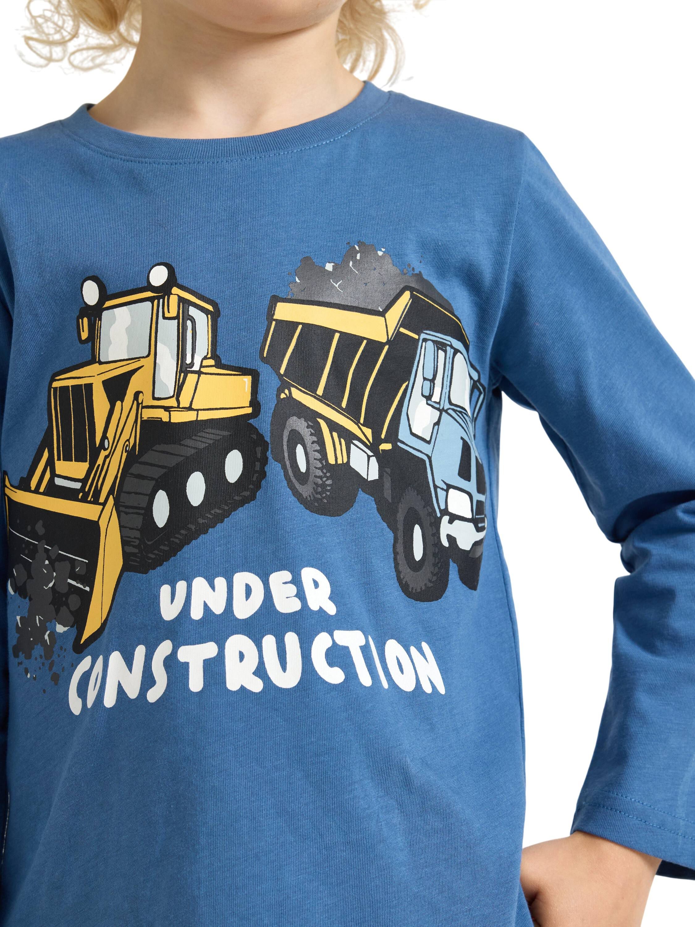 Long-sleeved top in soft cotton jer