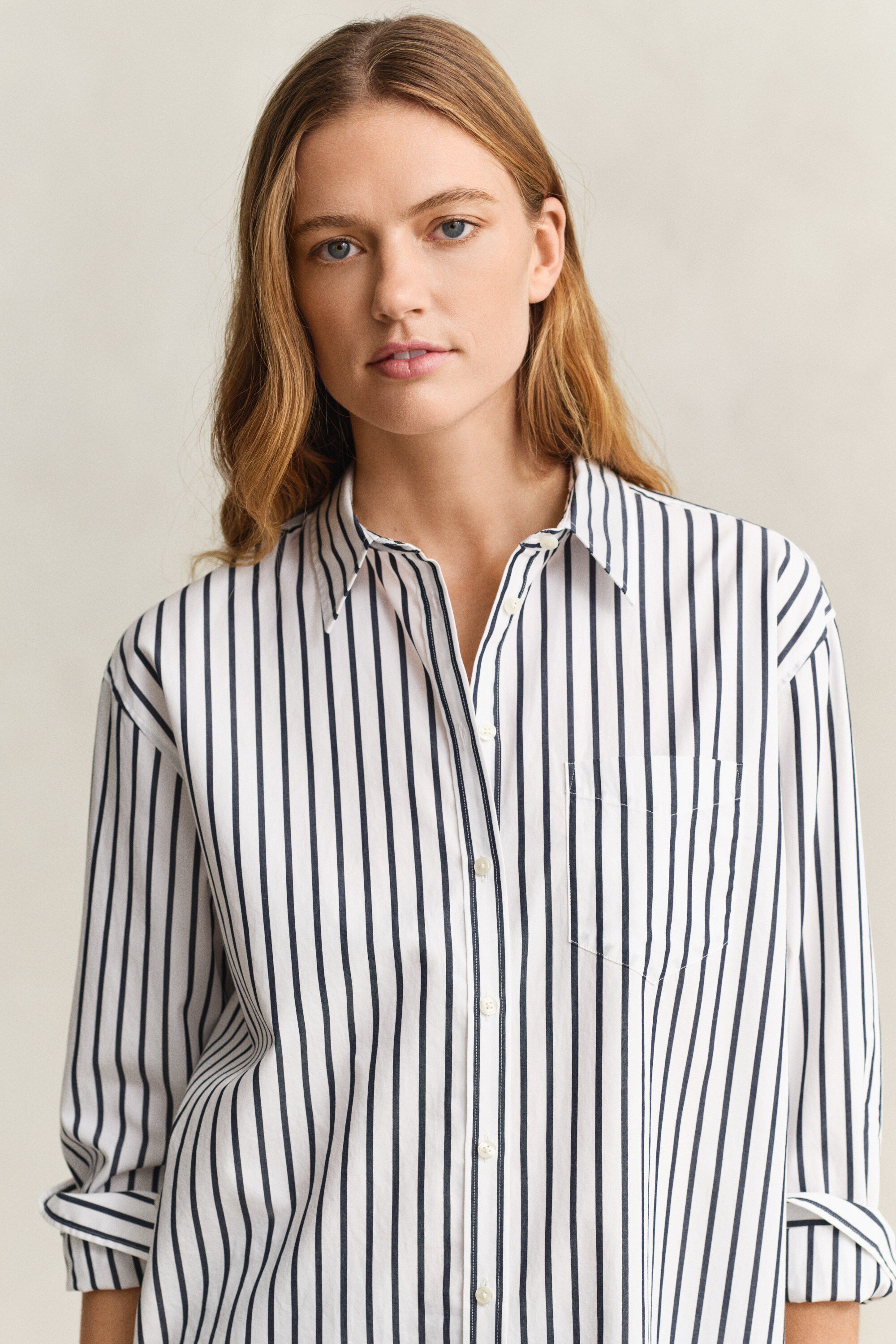 REL CLASSIC POPLIN STRIPED SHIRT