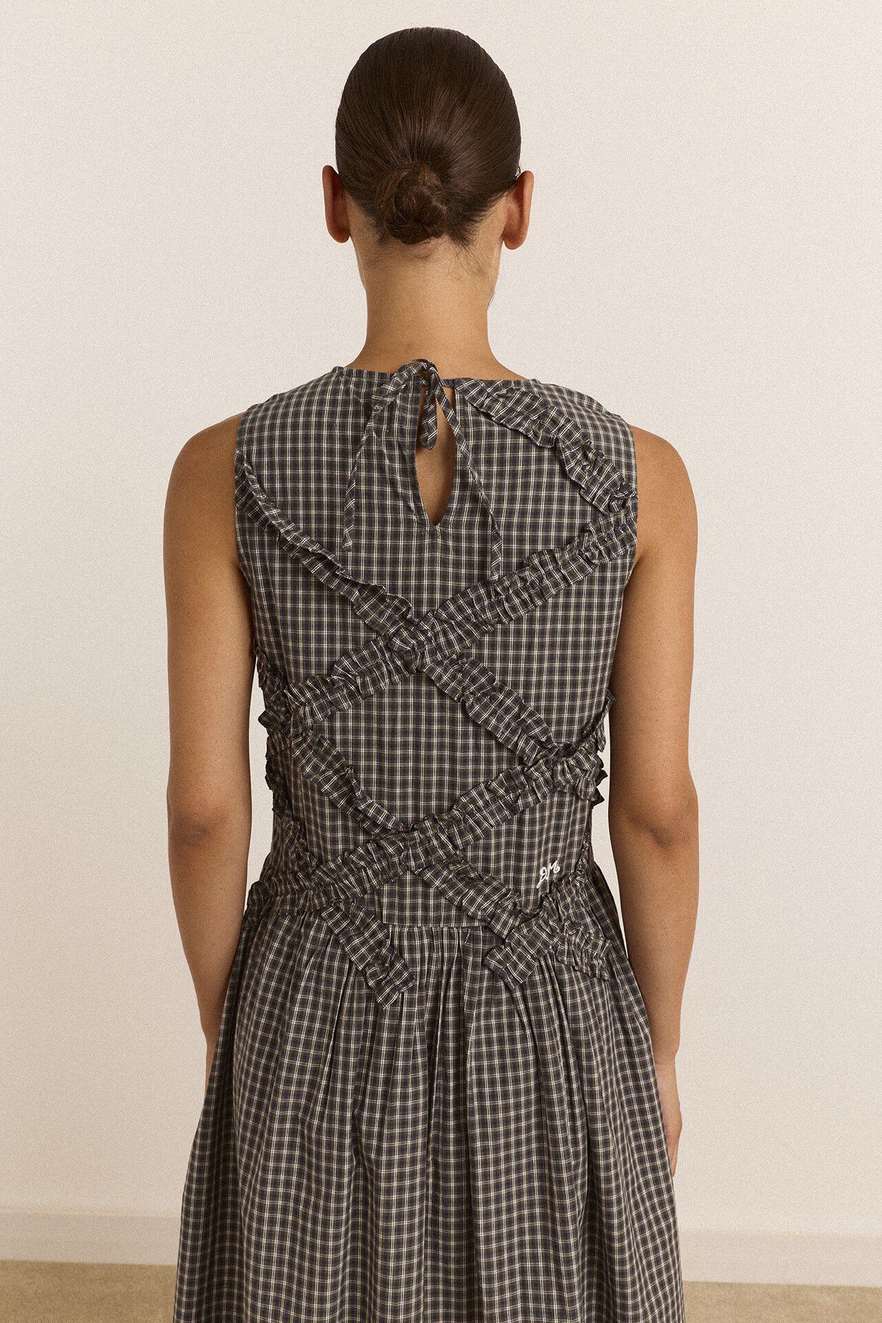 ELORA MIDI SLEEVELESS MIDI DRESS - LYRA CHECK