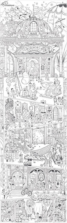 Moulin Roty - Kæmpebanner til farvelægning - På museet