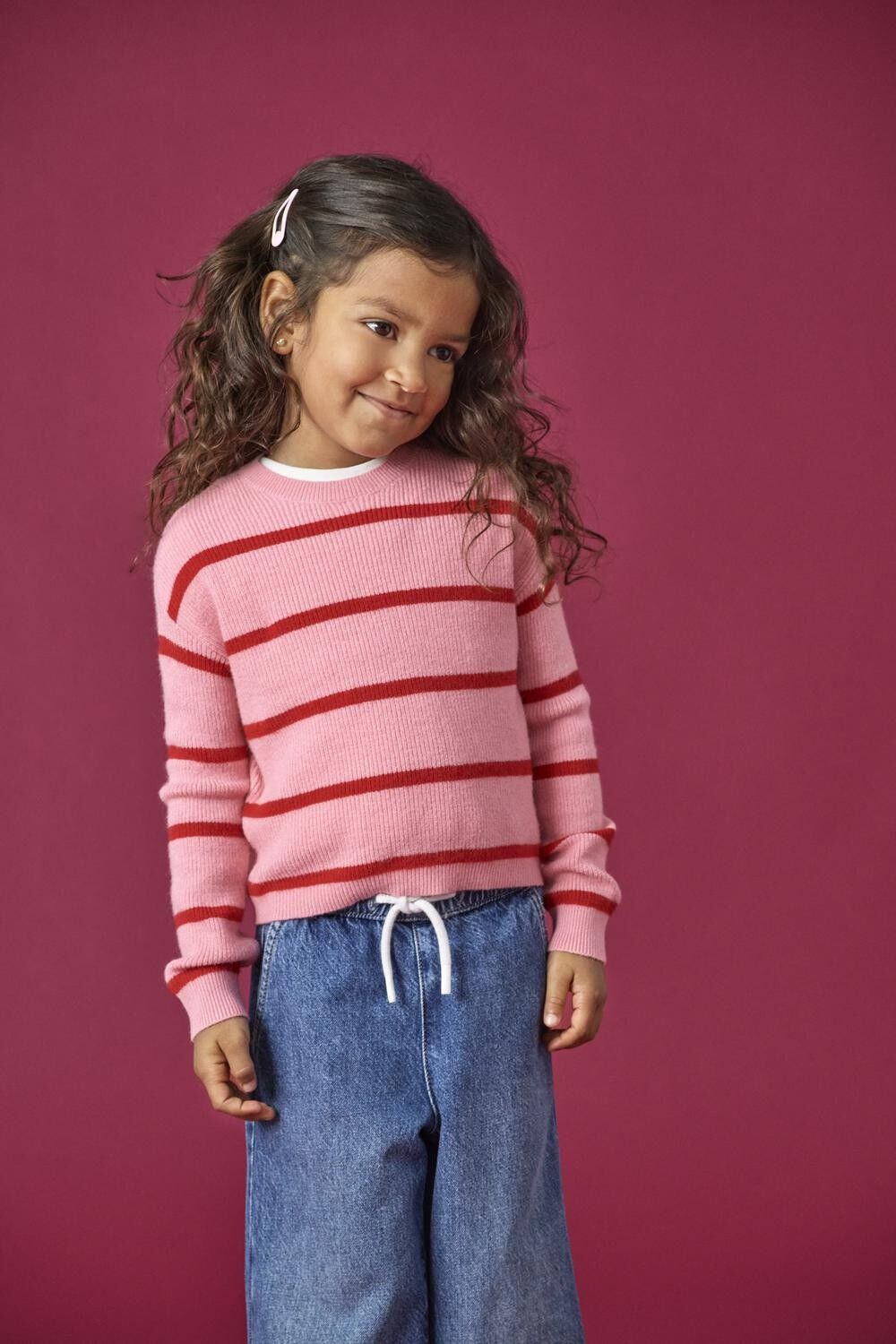 KMGFRANCA LIFE SHORT LS STRIPE KNT