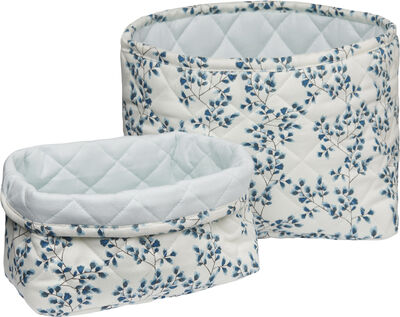 Quilted Storage Basket - Set of Two - Fiori
