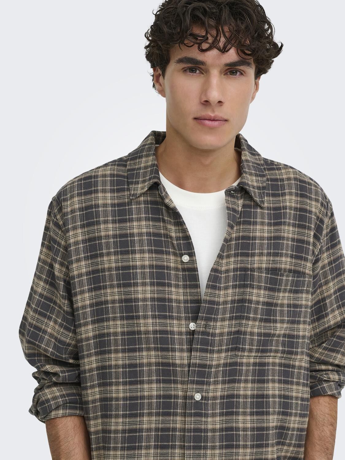 Onshale Flannel Check Shirt Rlx Fit