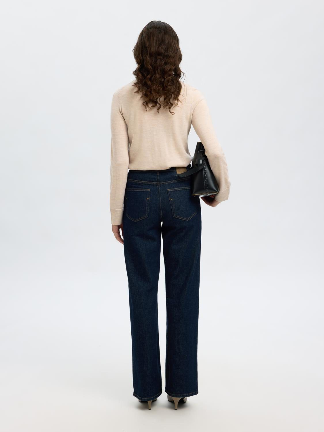 SLFTHEA LS KNIT MERINO COLLAR NECK