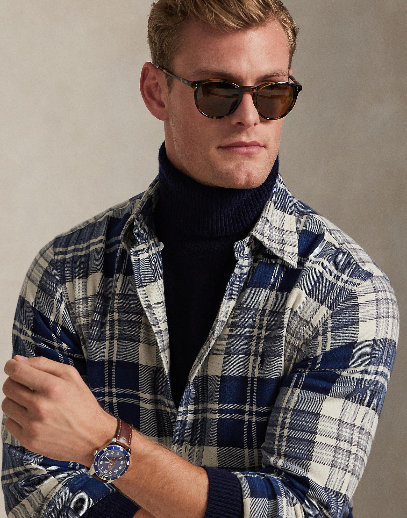 Classic Fit Plaid Twill Shirt